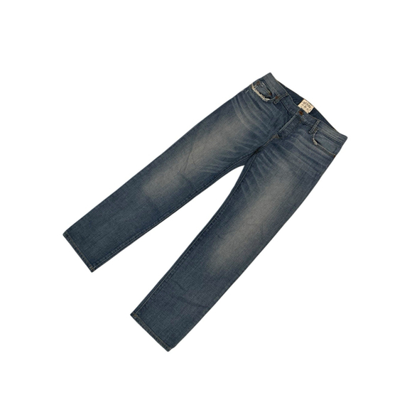 Rugby Ralph Lauren Distressed Straight Fit Boyfriend Blue Denim Jeans Size 25 - Picture 1 of 9